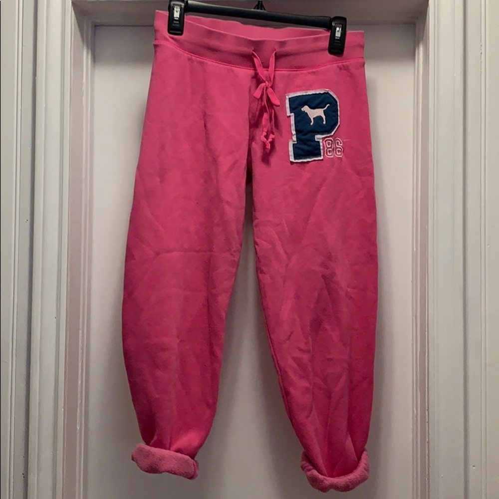 PINK cropped sweatpants